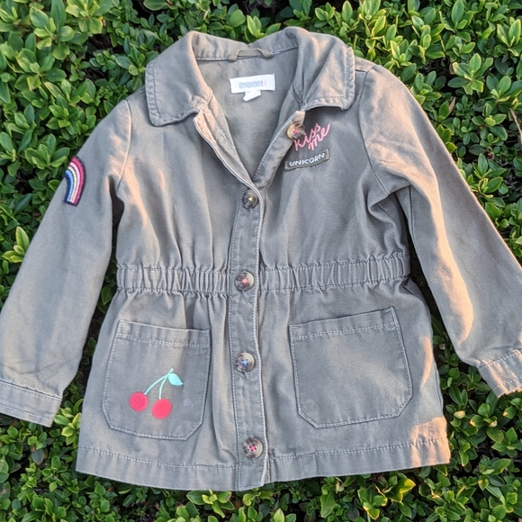 Gymboree Toddler Utility Jacket 18 to 24 months + embroidered embellishments - Picture 7 of 7